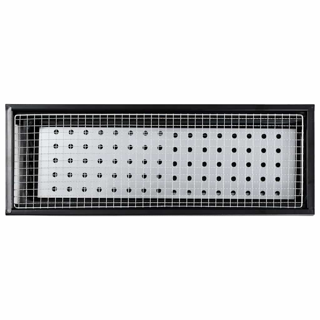 Bærbar campinggrill stål 60x22,5x33 cm