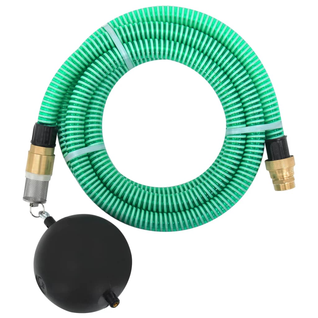 Sugeslange med messingkoblinger grønn 1,1" 5 m PVC