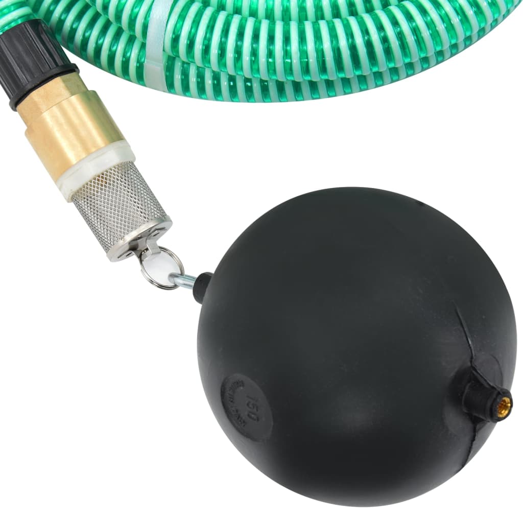 Sugeslange med messingkoblinger grønn 1,1" 5 m PVC