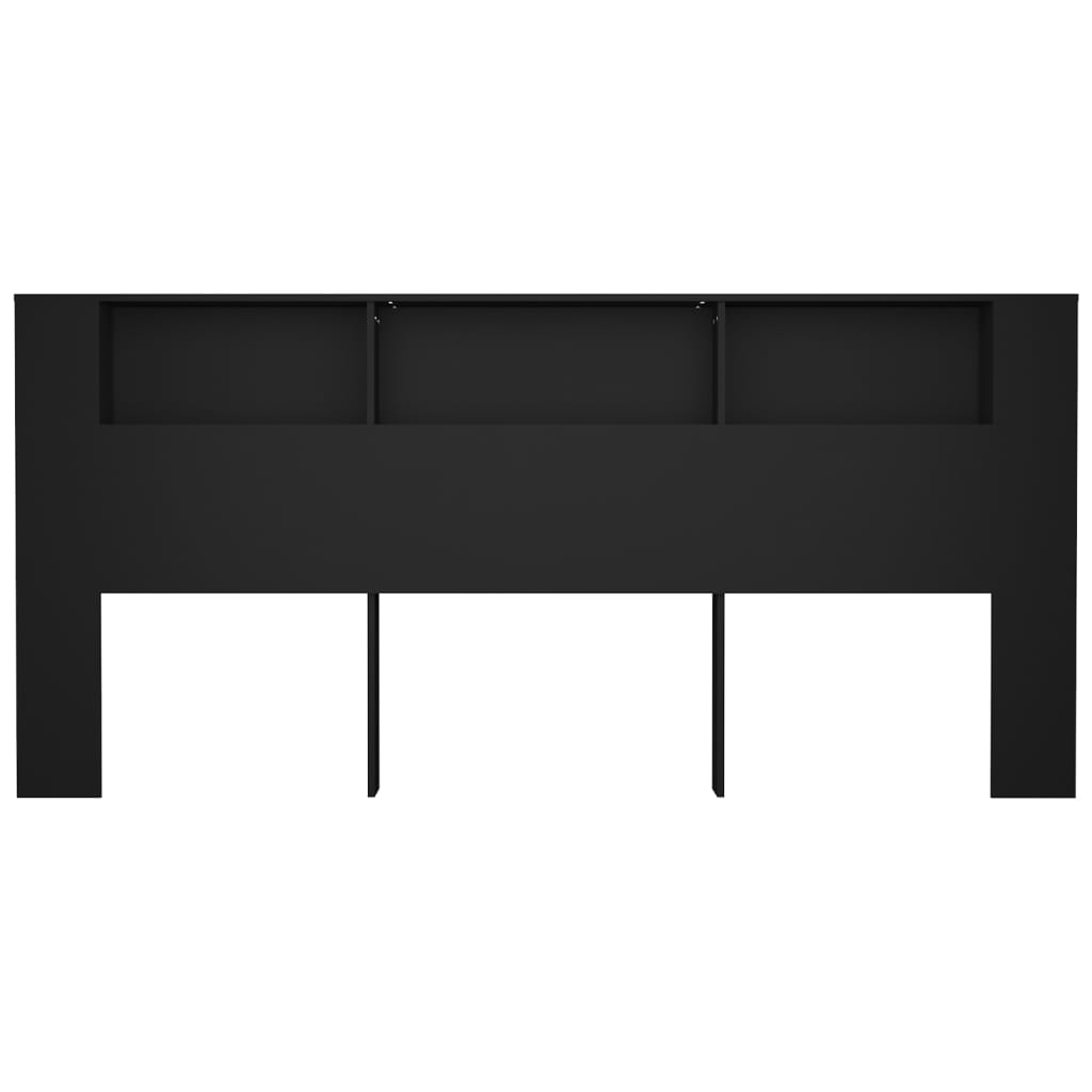 Sengegavlskap svart 220x18,5x104,5 cm