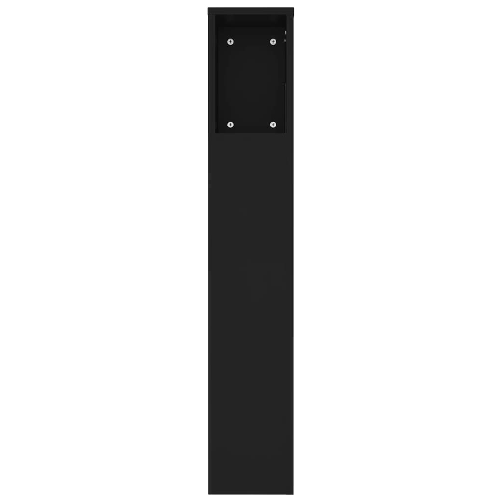 Sengegavlskap svart 220x18,5x104,5 cm