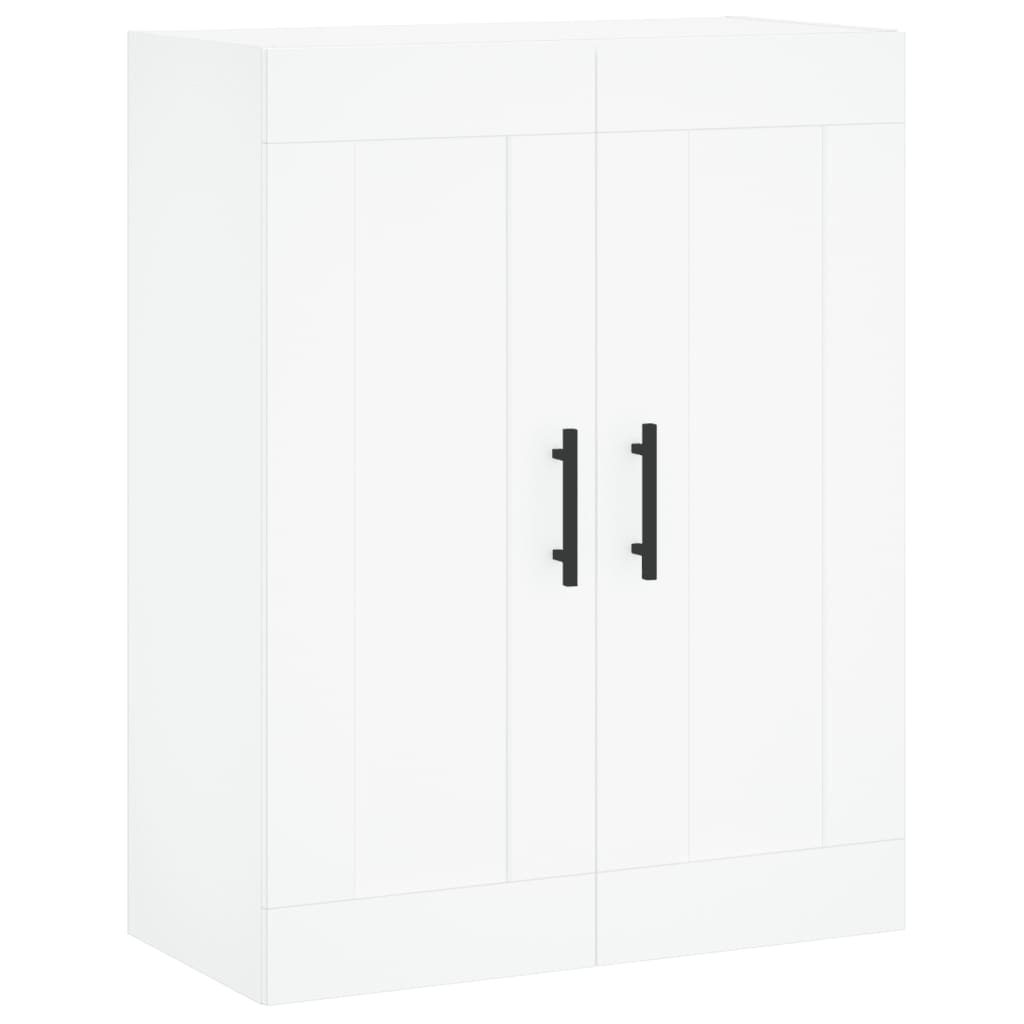Veggmontert skap hvit 69,5x34x90 cm konstruert tre