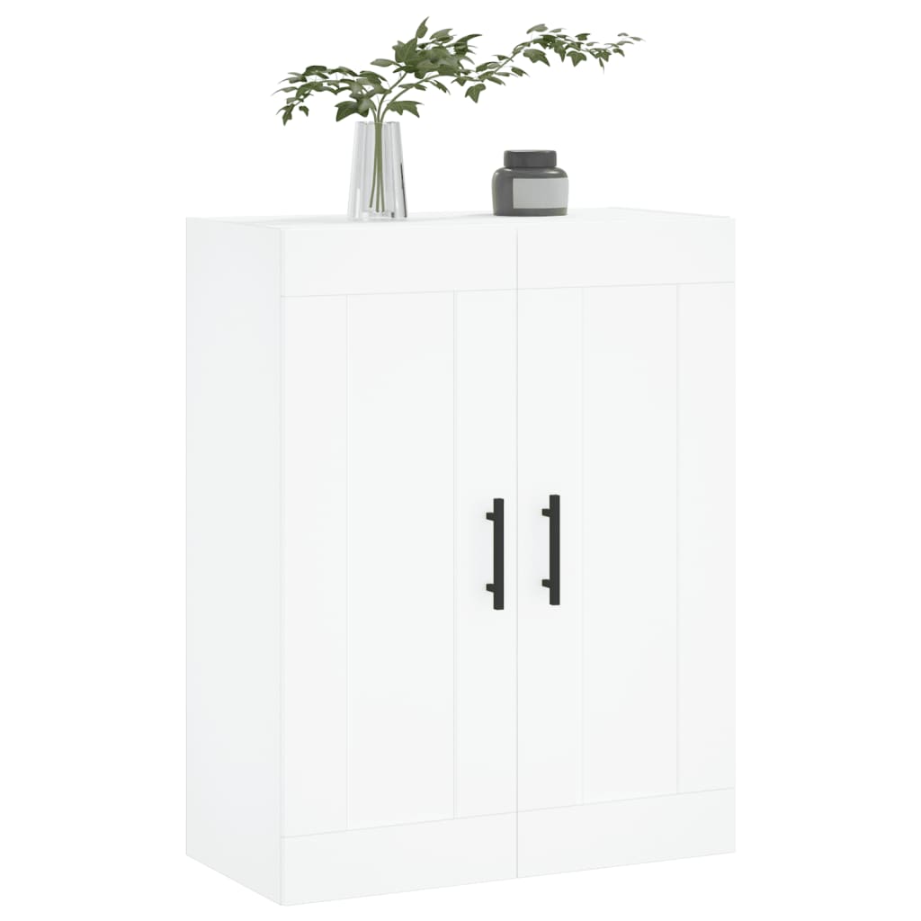 Veggmontert skap hvit 69,5x34x90 cm konstruert tre