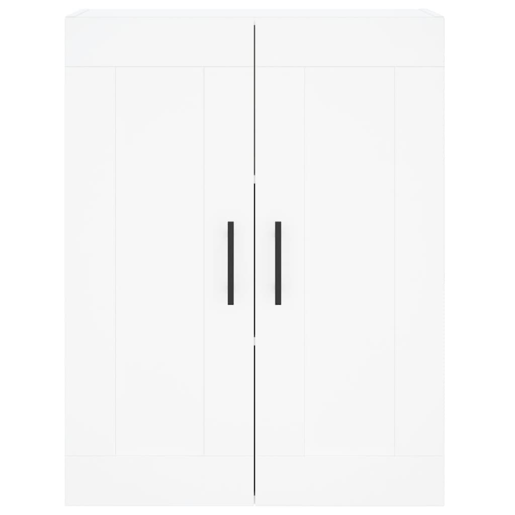 Veggmontert skap hvit 69,5x34x90 cm konstruert tre