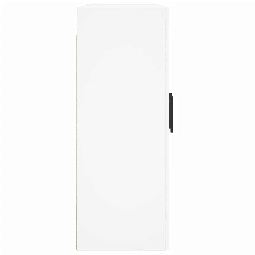 Veggmontert skap hvit 69,5x34x90 cm konstruert tre