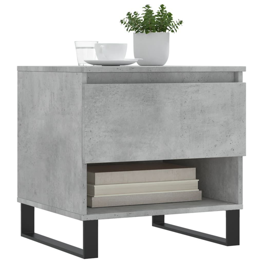 Salongbord 2 stk betonggrå 50x46x50 cm konstruert tre