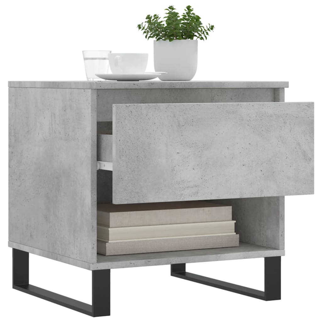 Salongbord 2 stk betonggrå 50x46x50 cm konstruert tre