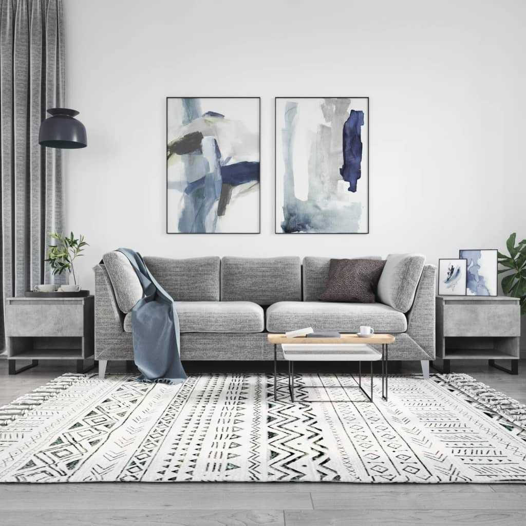 Salongbord 2 stk betonggrå 50x46x50 cm konstruert tre