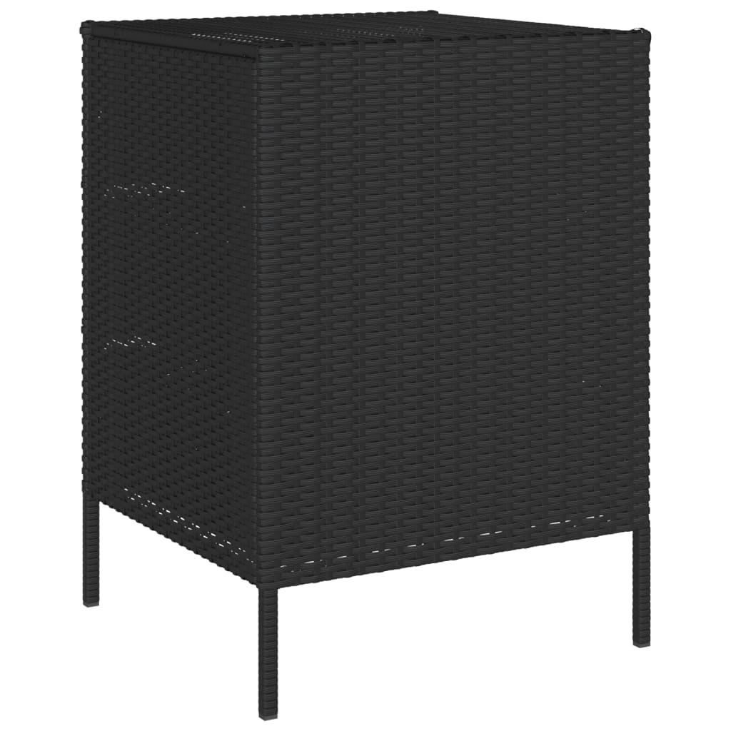 Putekasse svart 55x59x80 cm polyrotting
