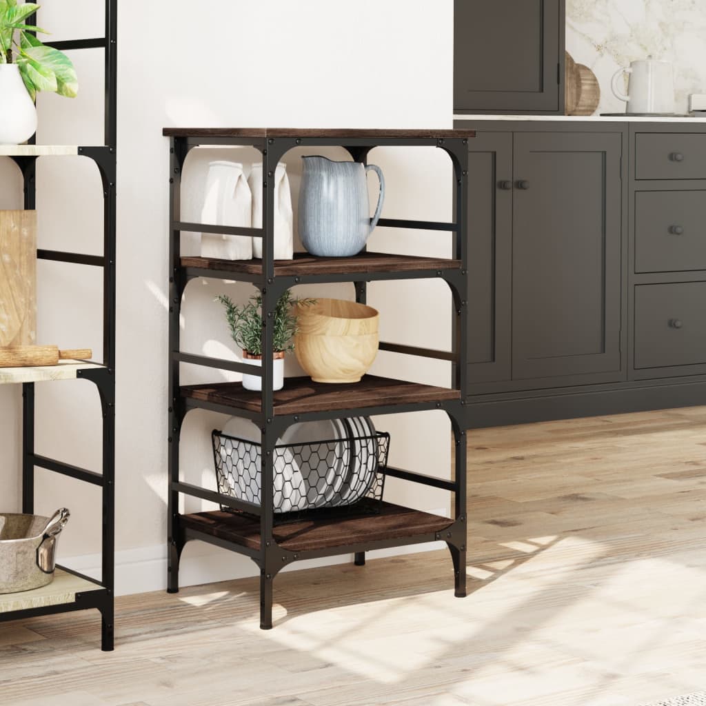 Kjøkkentralle brun eik 45x35x89,5 cm konstruert tre