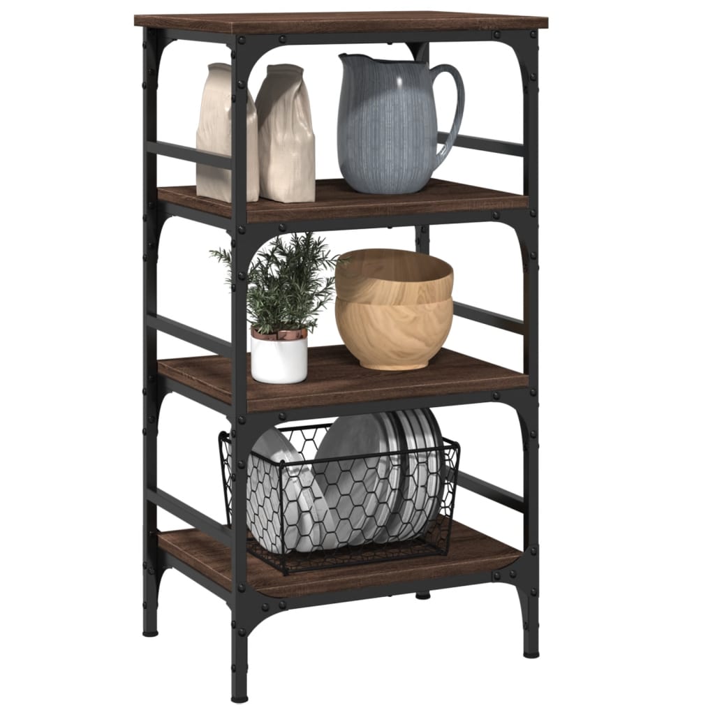 Kjøkkentralle brun eik 45x35x89,5 cm konstruert tre