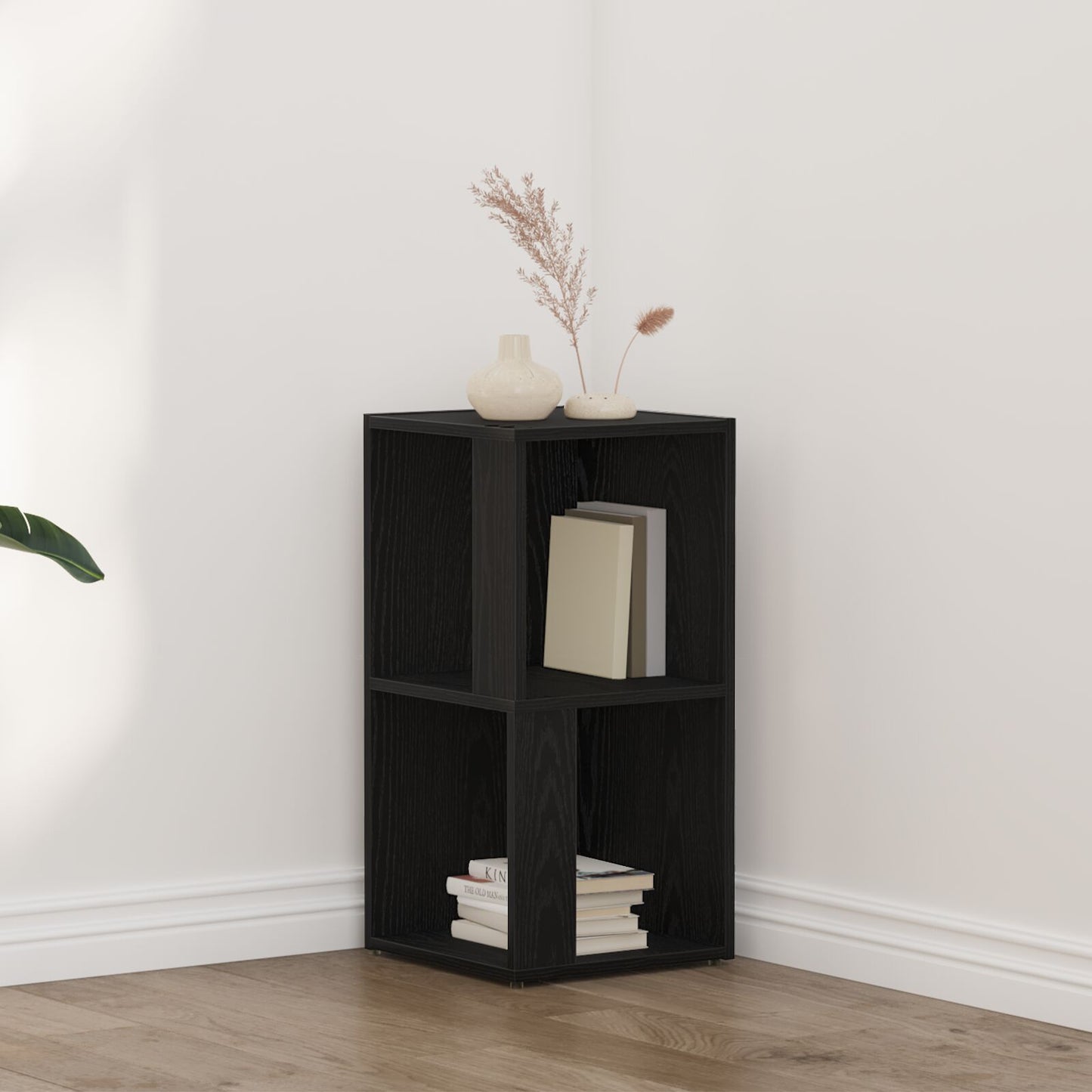 Hjørneskap Svart Eik 33x33x67 cm Konstruert Tre