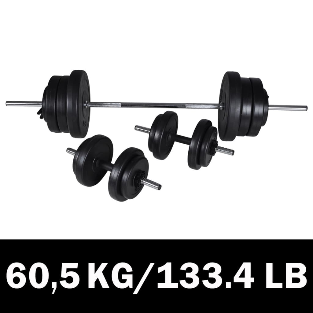 Vektstang- og manualsett 60,5kg