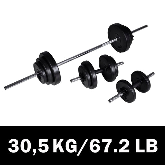 Vektstang- og manualsett 30,5kg