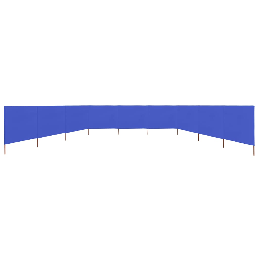 Vindskjerm 9 paneler stoff 1200x120 cm asurblå