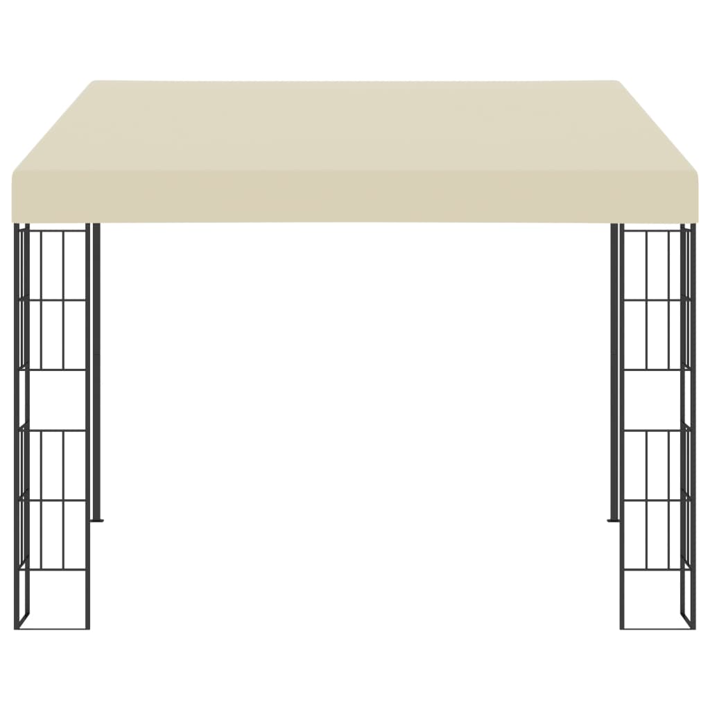 Veggmontert paviljong 3x3 m kremhvit stoff