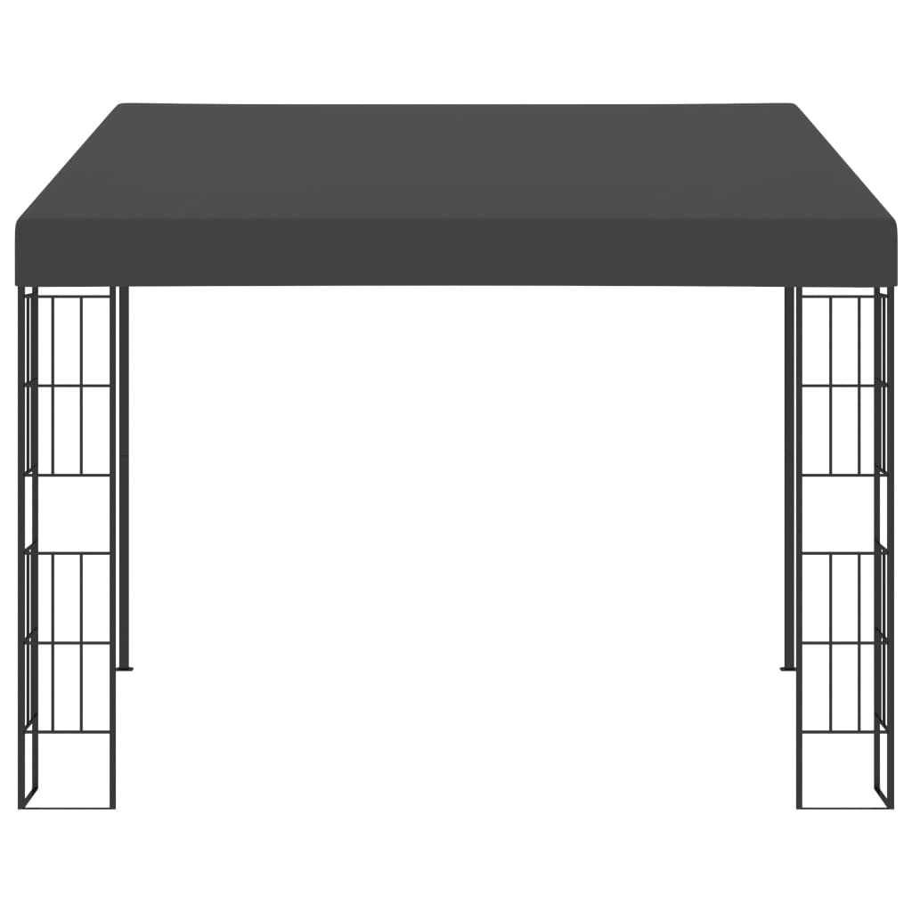 Veggmontert paviljong 3x3 m antrasitt stoff