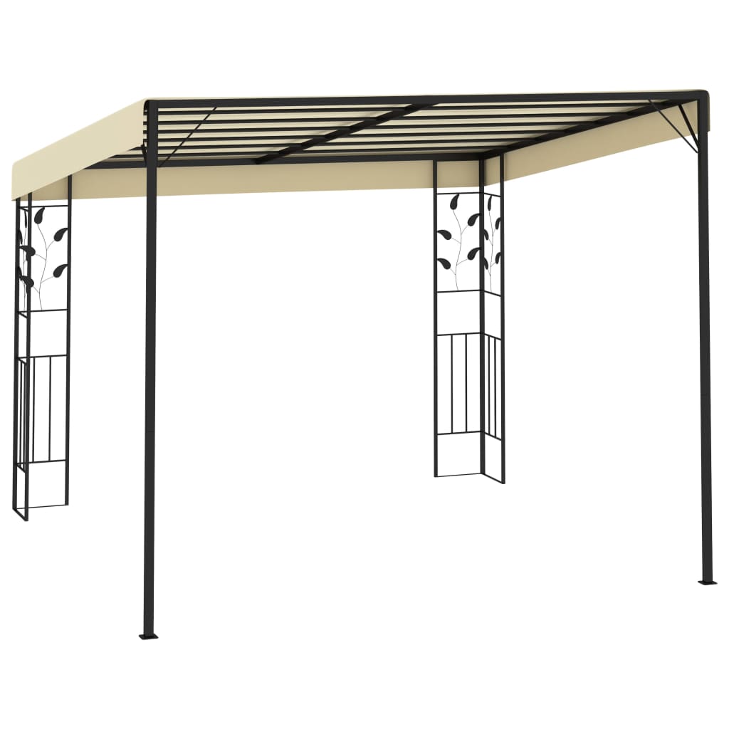 Veggmontert paviljong 3x3x2,5 m kremhvit