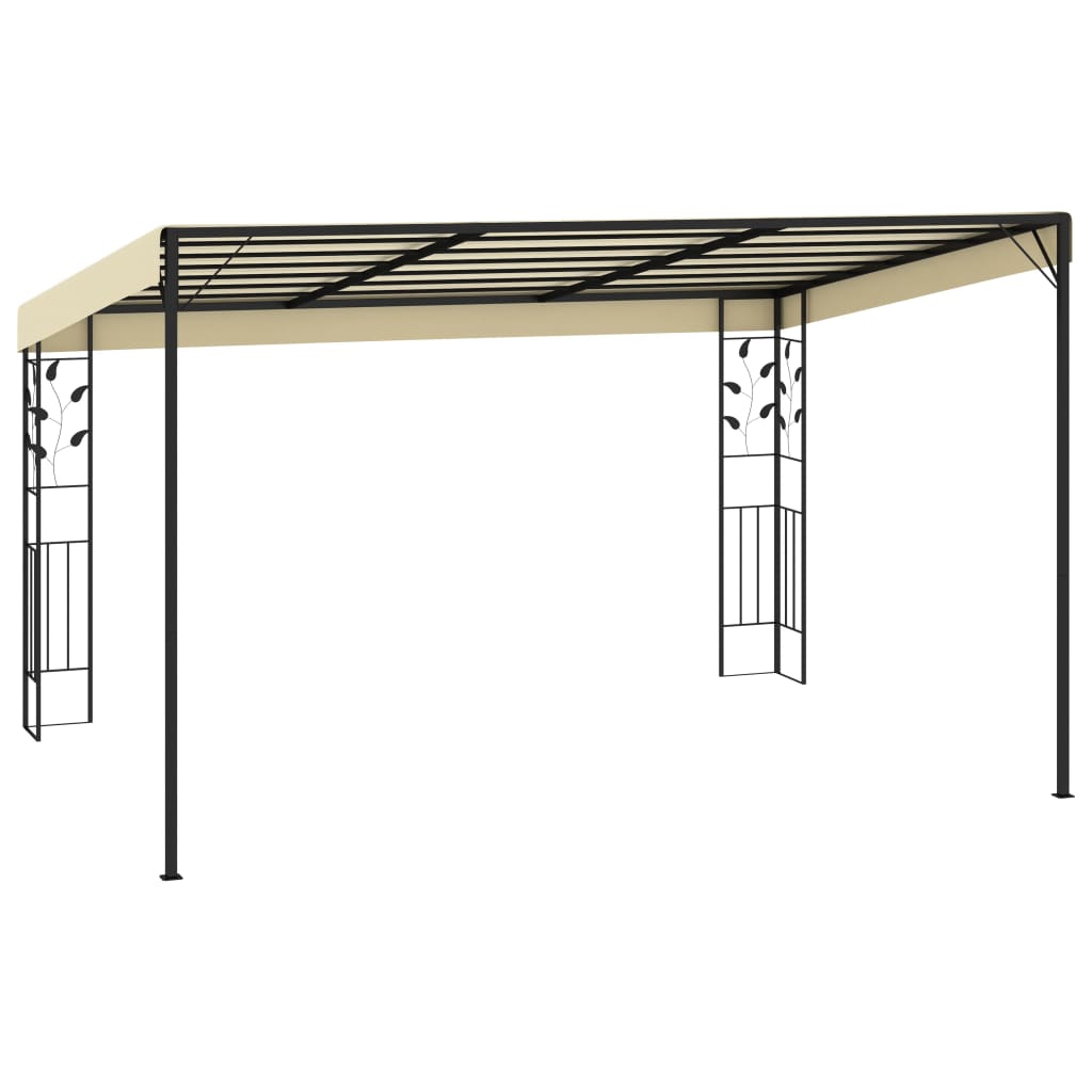 Veggmontert paviljong 4x3x2,5 m kremhvit