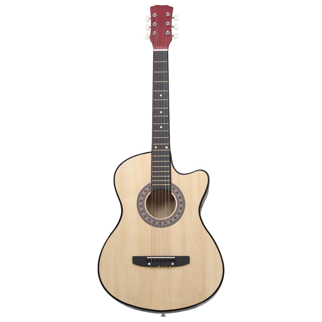 Western akustisk cutaway gitar med 6 strenger 38" lind