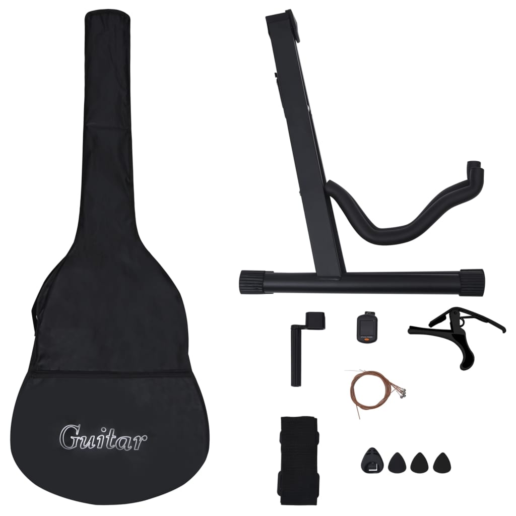 Western akustisk cutaway gitarsett 12 deler med 6 strenger 38"