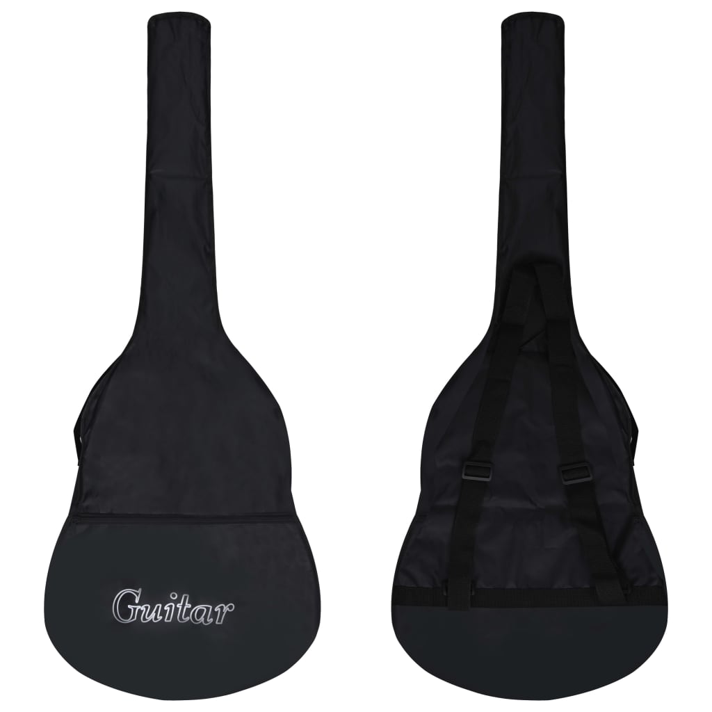 Western gitarsett 12 deler med equalizer og 6 strenger svart