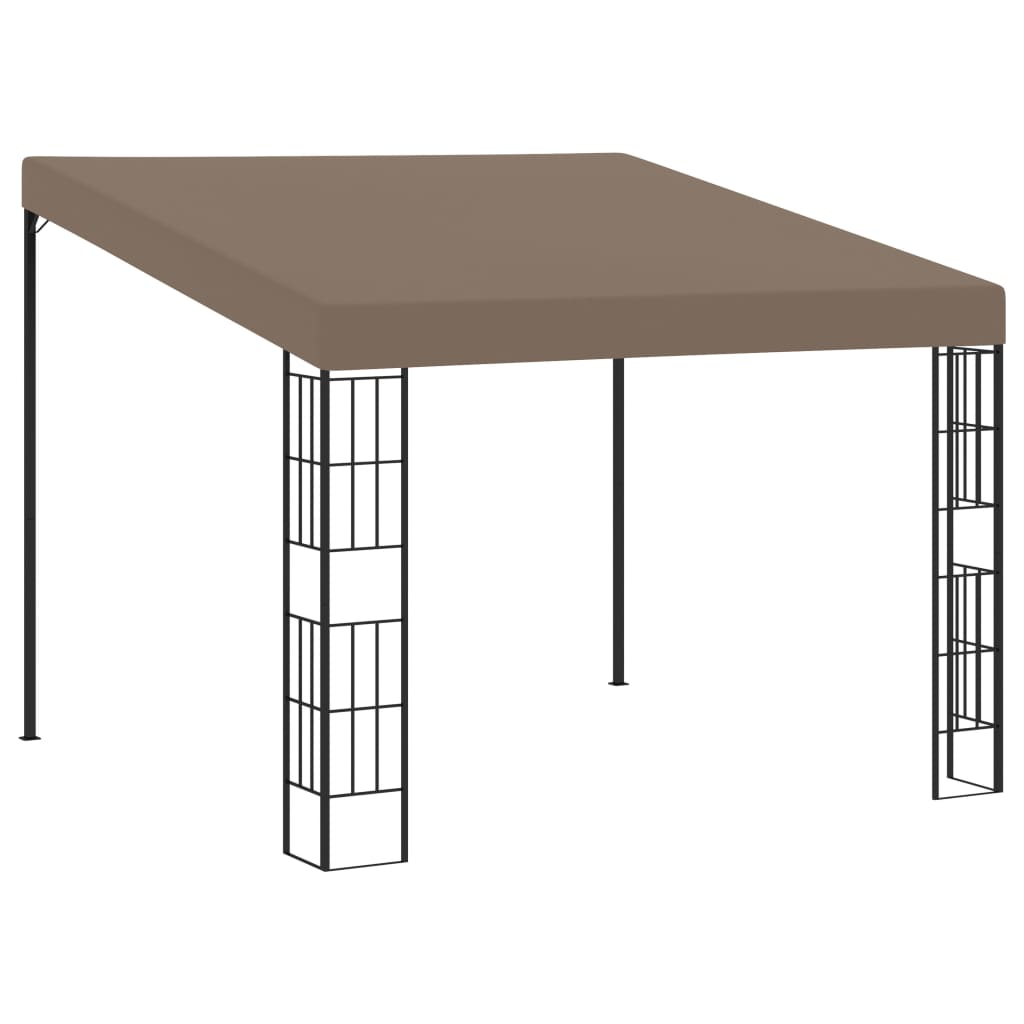 Veggmontert paviljong 3x3 m gråbrun stoff