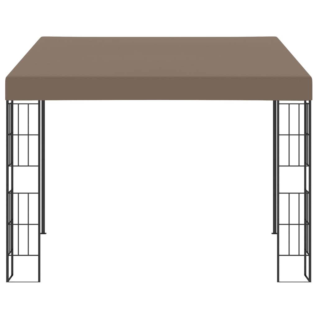 Veggmontert paviljong 3x3 m gråbrun stoff