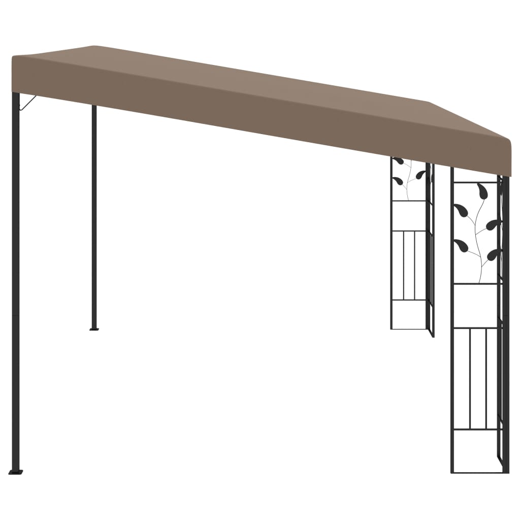 Veggmontert paviljong 4x3x2,5 m gråbrun