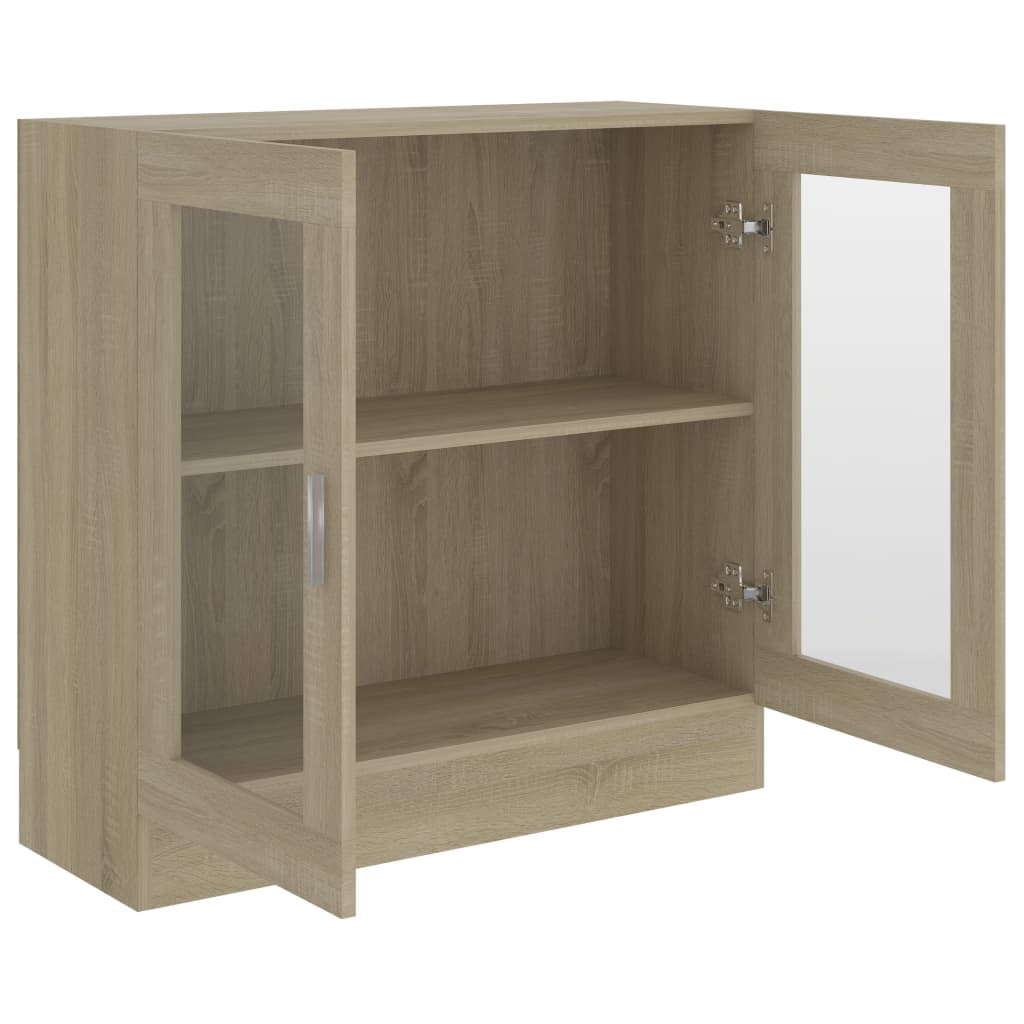 Vitrine sonoma eik 82,5x30,5x80 cm konstruert tre