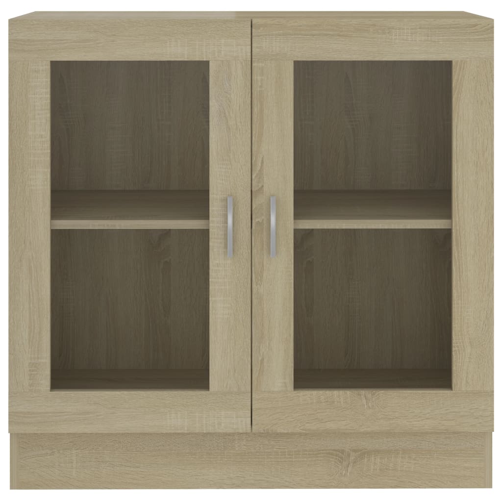 Vitrine sonoma eik 82,5x30,5x80 cm konstruert tre