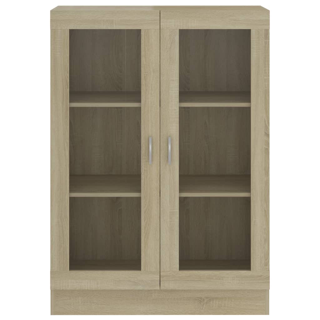 Vitrine sonoma eik 82,5x30,5x115 cm konstruert tre