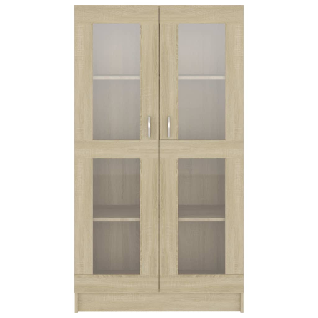 Vitrine sonoma eik 82,5x30,5x150 cm konstruert tre