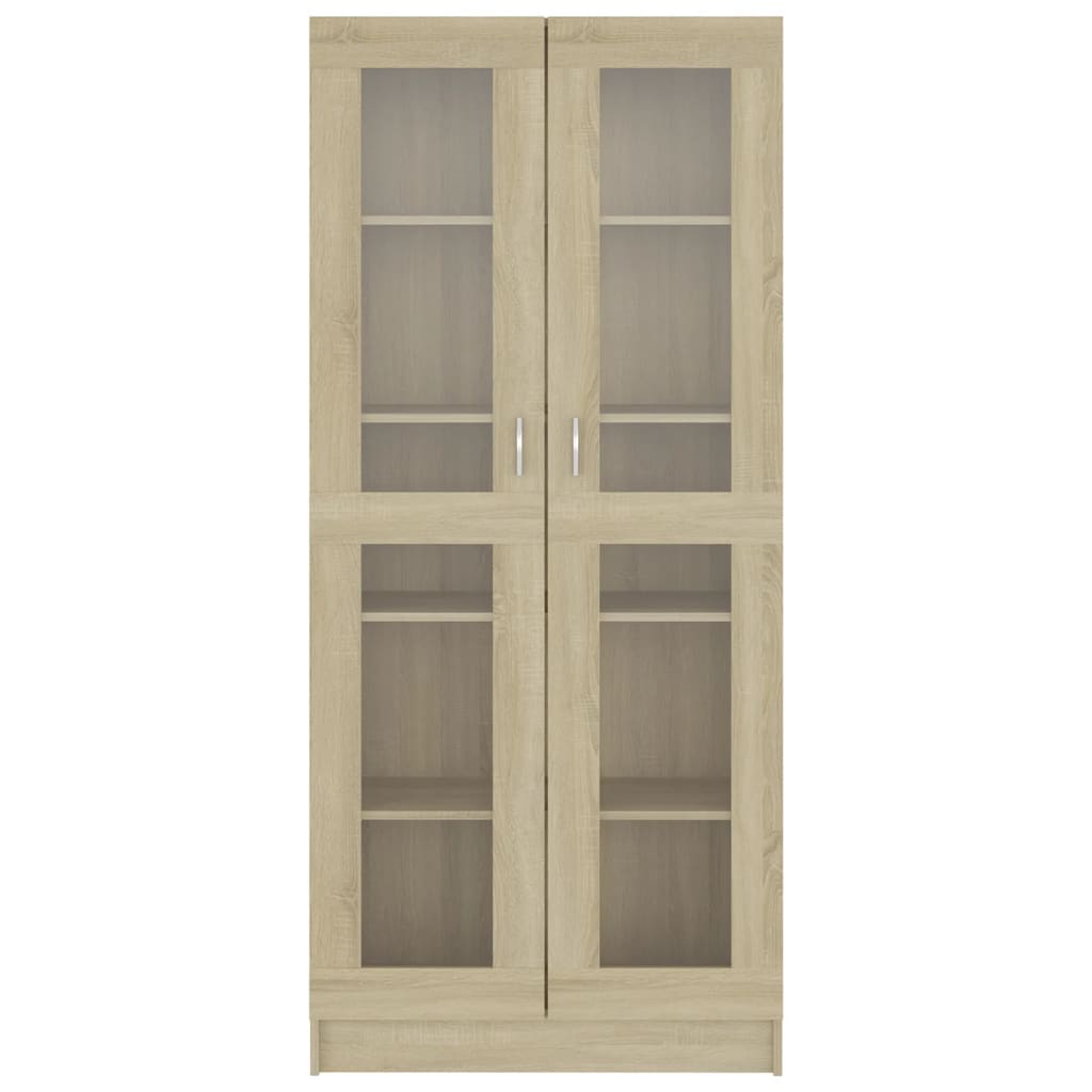 Vitrine sonoma eik 82,5x30,5x185,5 cm konstruert tre