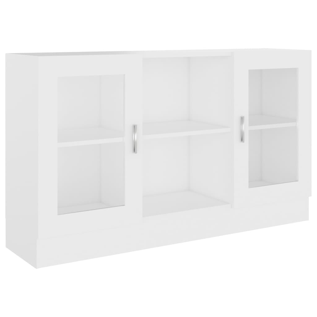 Vitrine hvit 120x30,5x70 cm konstruert tre