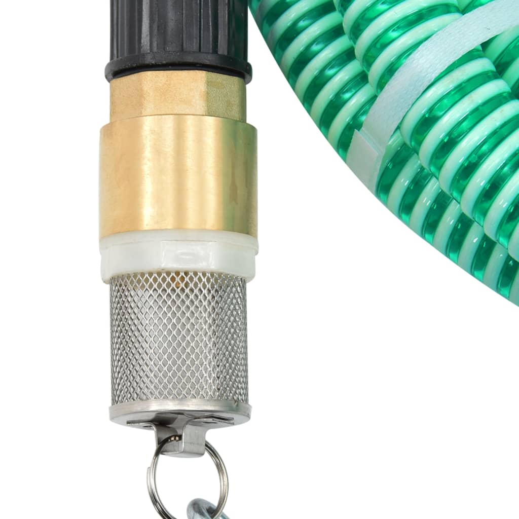 Sugeslange med messingkoblinger grønn 1,1" 5 m PVC