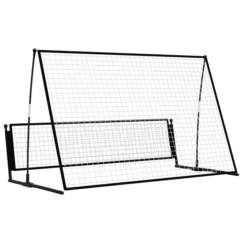 2-i-1 Fotballmål og stoppnett 202x104x120 cm stål