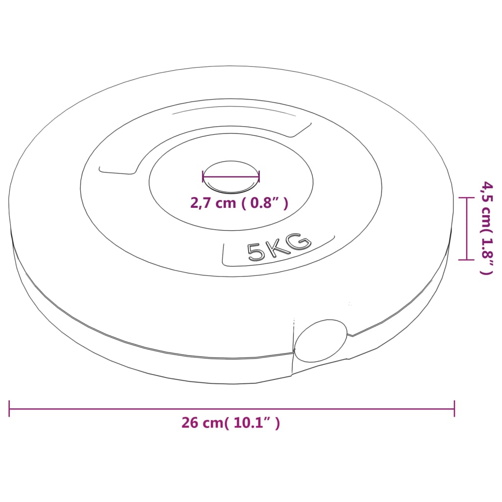 Vektskiver 4 stk 30 kg sement