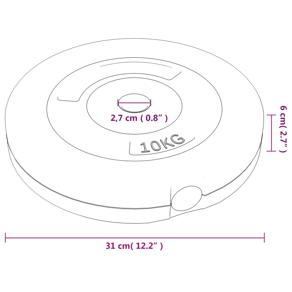 Vektskiver 4 stk 30 kg sement