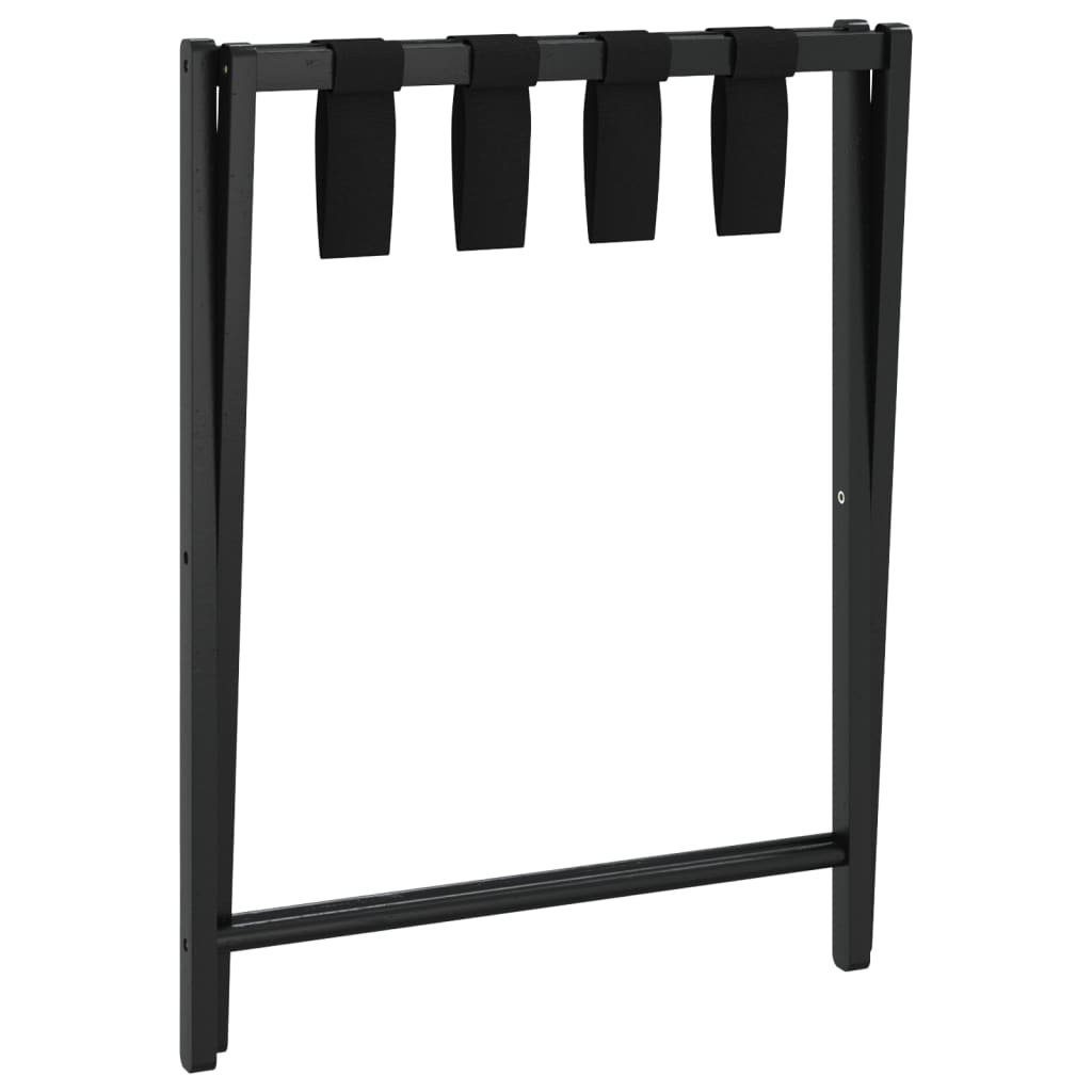 Bagasjestativ svart 68,5x38x58 cm bambus