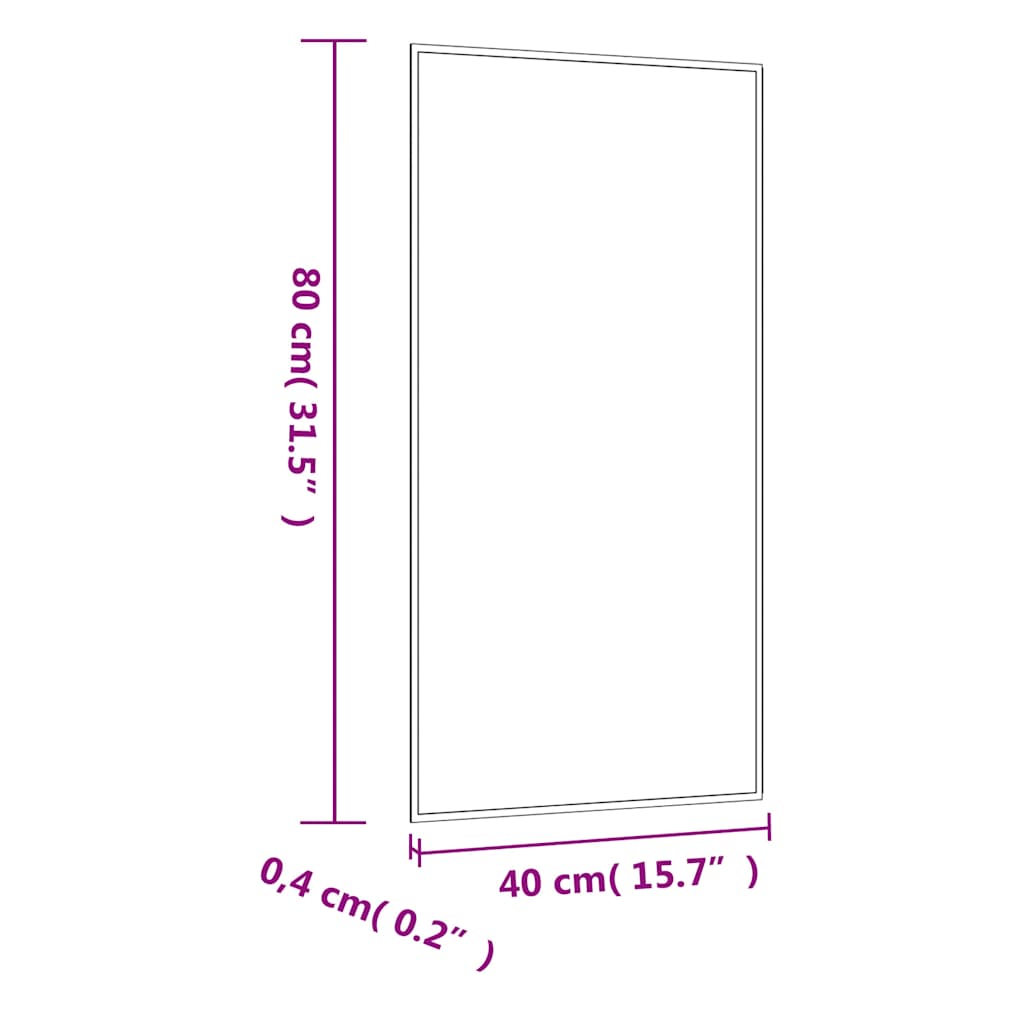 Veggspeil 40x80 cm glass rektangulær