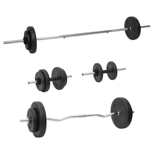 Vektstang og manual med skiver 60 kg