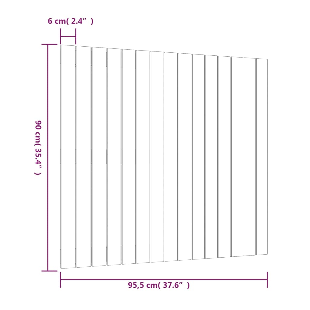 Veggmontert hodegavl 95,5x3x90 cm heltre furu