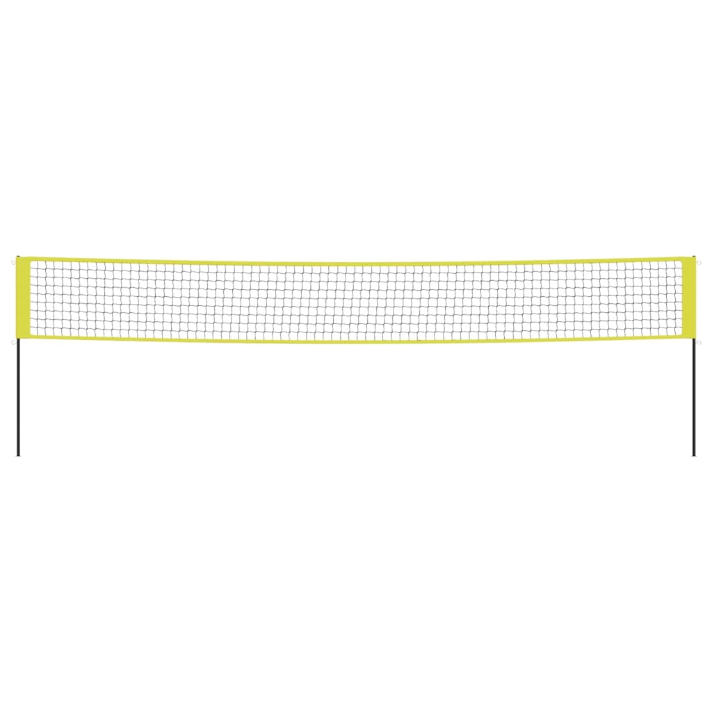 Volleyballnett gul og svart 823x244 cm PE stoff