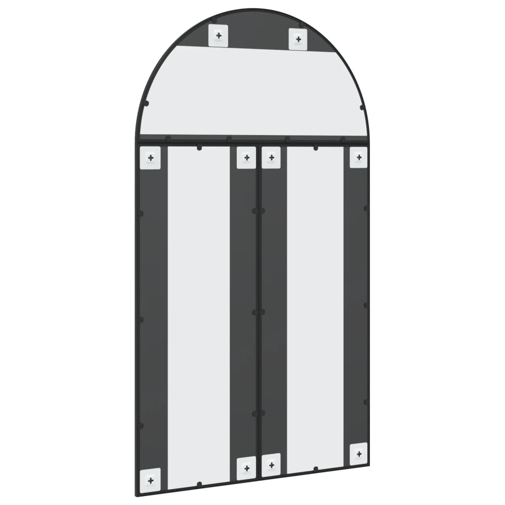 Veggspeil svart 80x140 cm buet jern