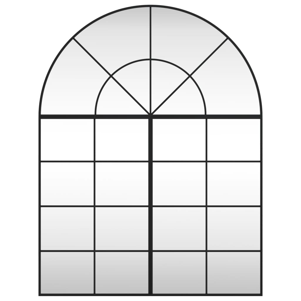 Veggspeil svart 100x130 cm buet jern