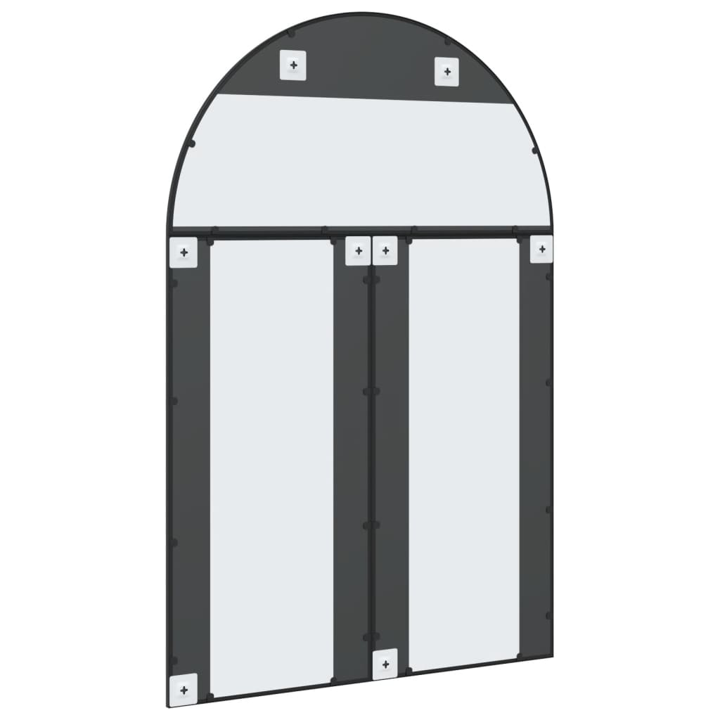 Veggspeil svart 100x150 cm buet jern