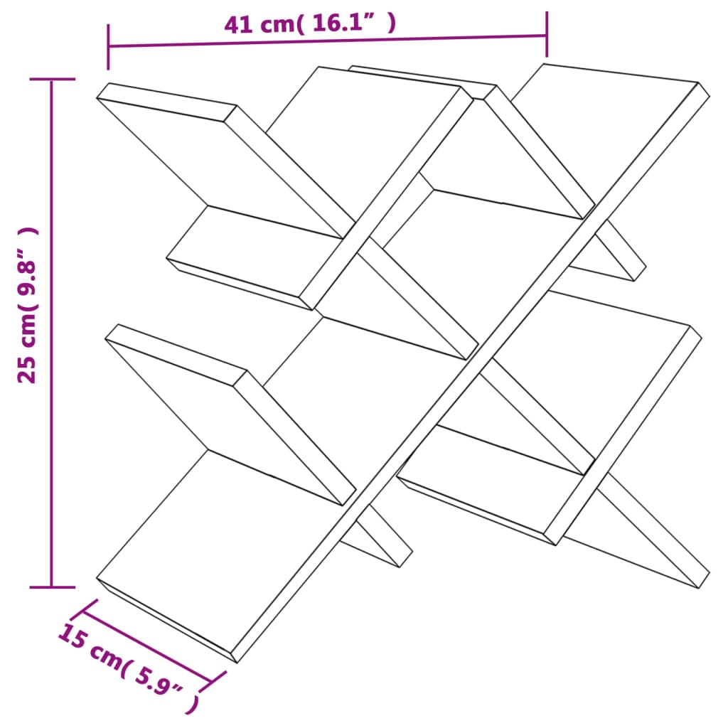 vinstativ for 5 flasker 41x15x25 cm bambus