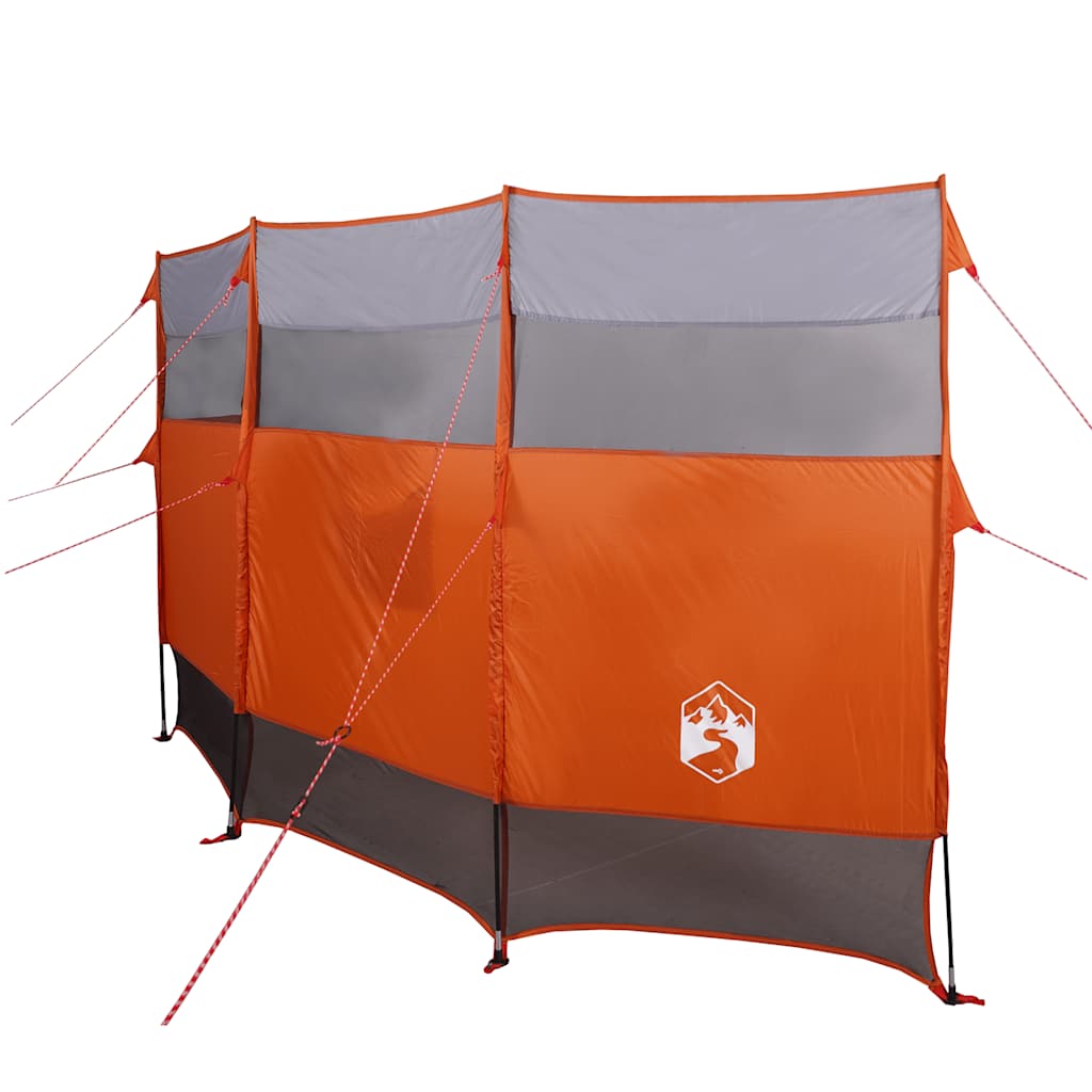 Vindskjerm for camping oransje 366x152x152 cm vanntett