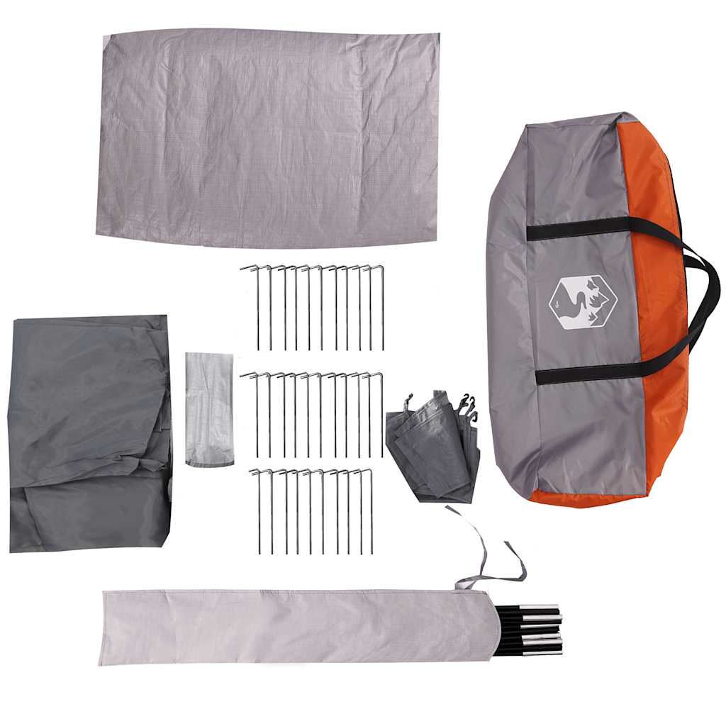 Vindskjerm for camping oransje 366x152x152 cm vanntett